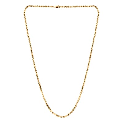 14K Yellow Gold Rope Chain, Gold Chain (18 Inches)