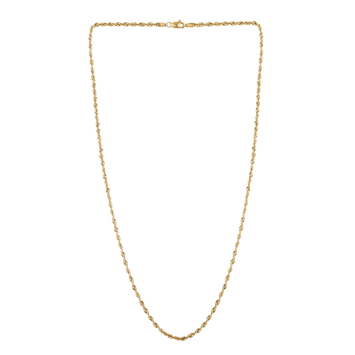 10K Yellow Gold 1.5mm Rope Chain 24 Inches 1.60 Grams image number 2
