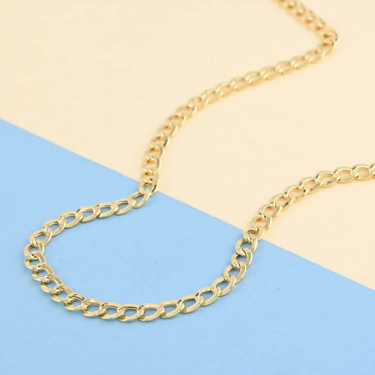 10K Yellow Gold Cuban Chain Necklace, Gold Necklace, Cuban Chain, Gold Chain, Matinee Length Necklace image number 1