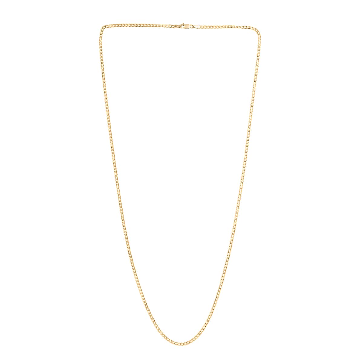 10K Yellow Gold Cuban Chain Necklace, Gold Necklace, Cuban Chain, Gold Chain, Matinee Length Necklace image number 2