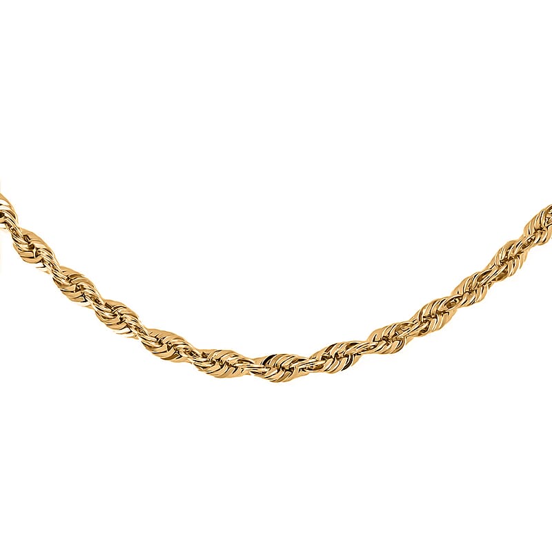 10K Yellow Gold Rope Chain Necklace, Gold Necklace, Rope Chain, Gold Chain, Matinee Length Necklace