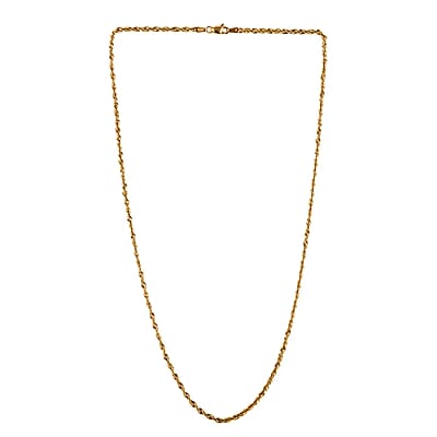 10K Yellow Gold Rope Chain Necklace, Gold Necklace, Rope Chain, Gold Chain, Matinee Length Necklace