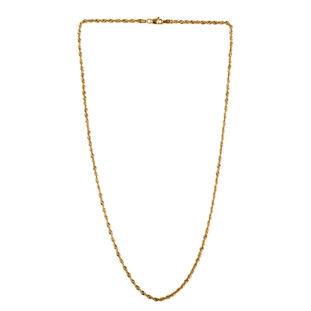 10K Yellow Gold Rope Chain Necklace, Gold Necklace, Rope Chain, Gold Chain, Matinee Length Necklace image number 2