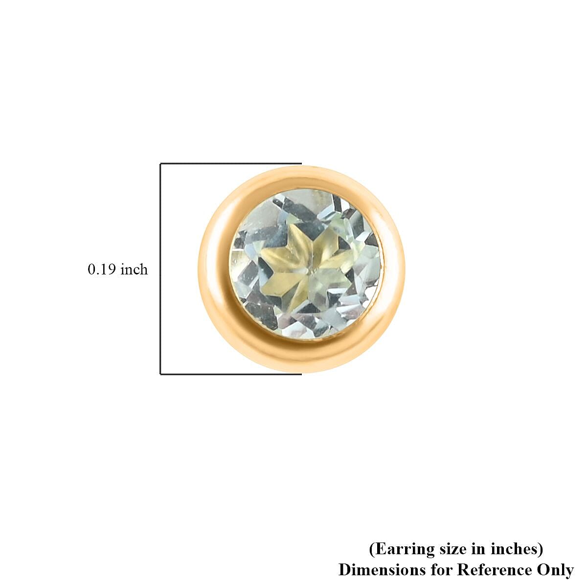 14K Yellow Gold Sky Blue Topaz Round Stud Earrings 0.60 ctw image number 4