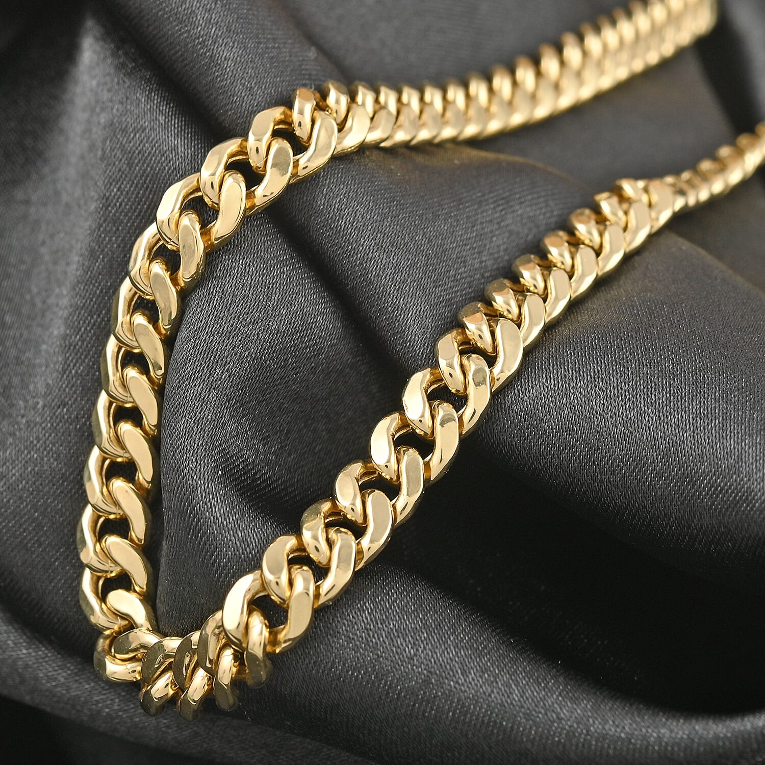 14K Yellow Gold Miami Cuban Chain Necklace 18 Inches 18.70 Grams