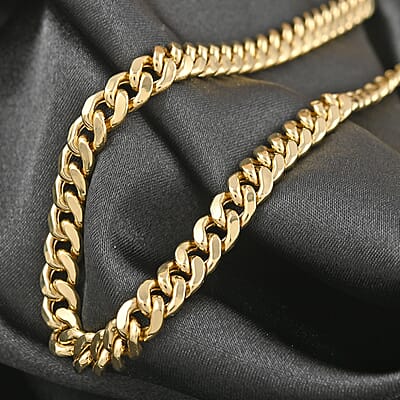 14K Yellow Gold Miami Cuban Chain Necklace 18 Inches 18.70 Grams