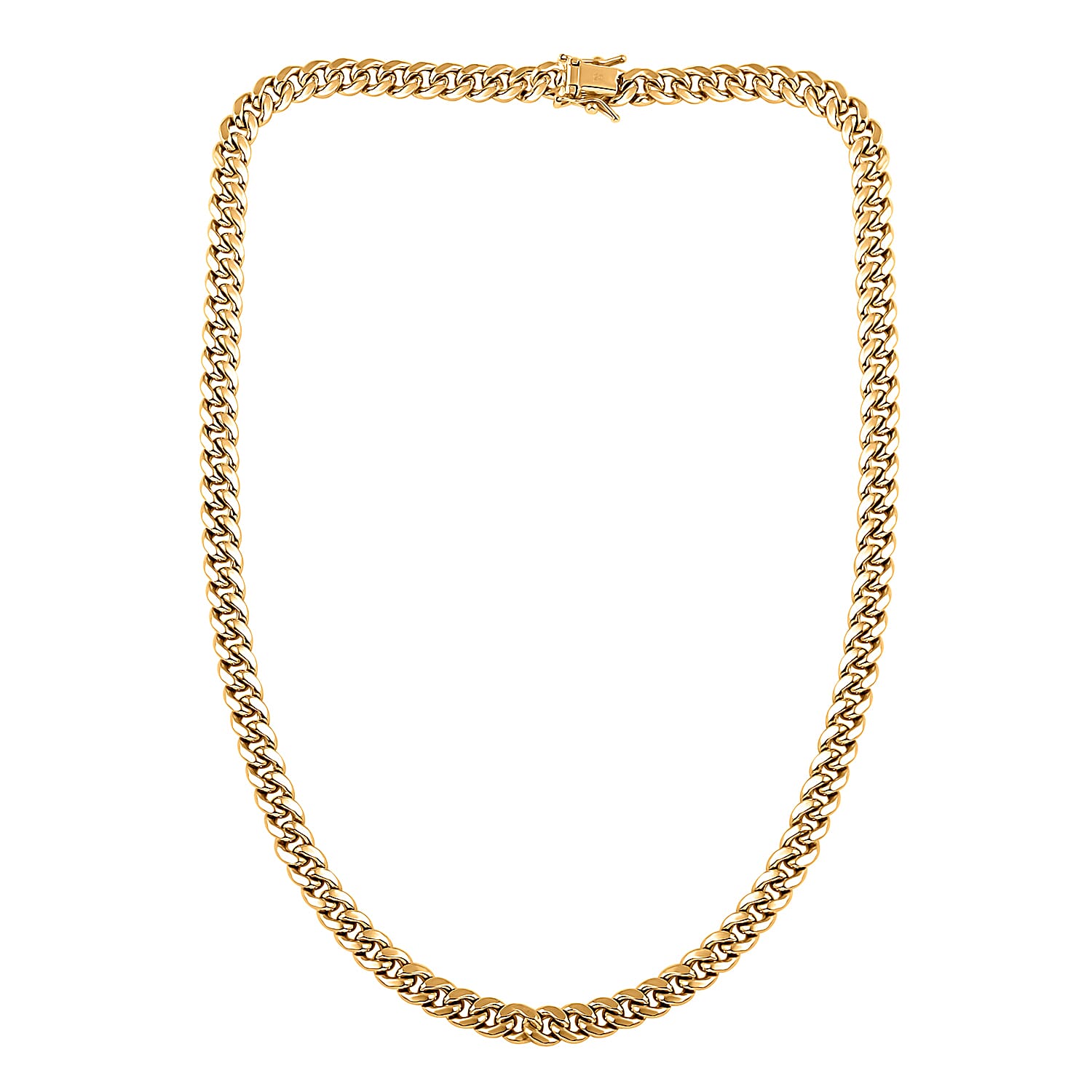 14K Yellow Gold Miami Cuban Chain Necklace 18 Inches 18.70 Grams