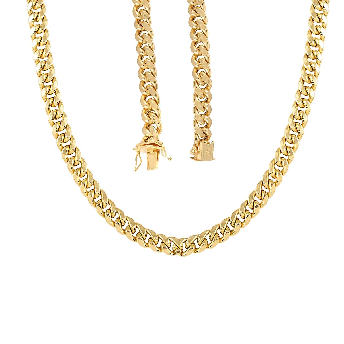 10K Yellow Gold Miami Cuban Chain Necklace 24 Inches 24 Grams image number 4