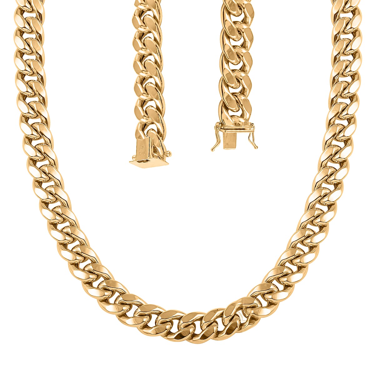 10K Yellow Gold Cuban Chain Necklace 20 Inches 76.70 Grams image number 4