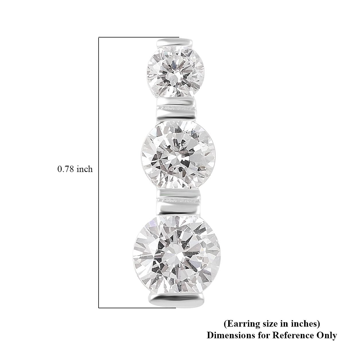 Ankur's Treasure Chest Simulated Diamond Earrings in Sterling Silver image number 4