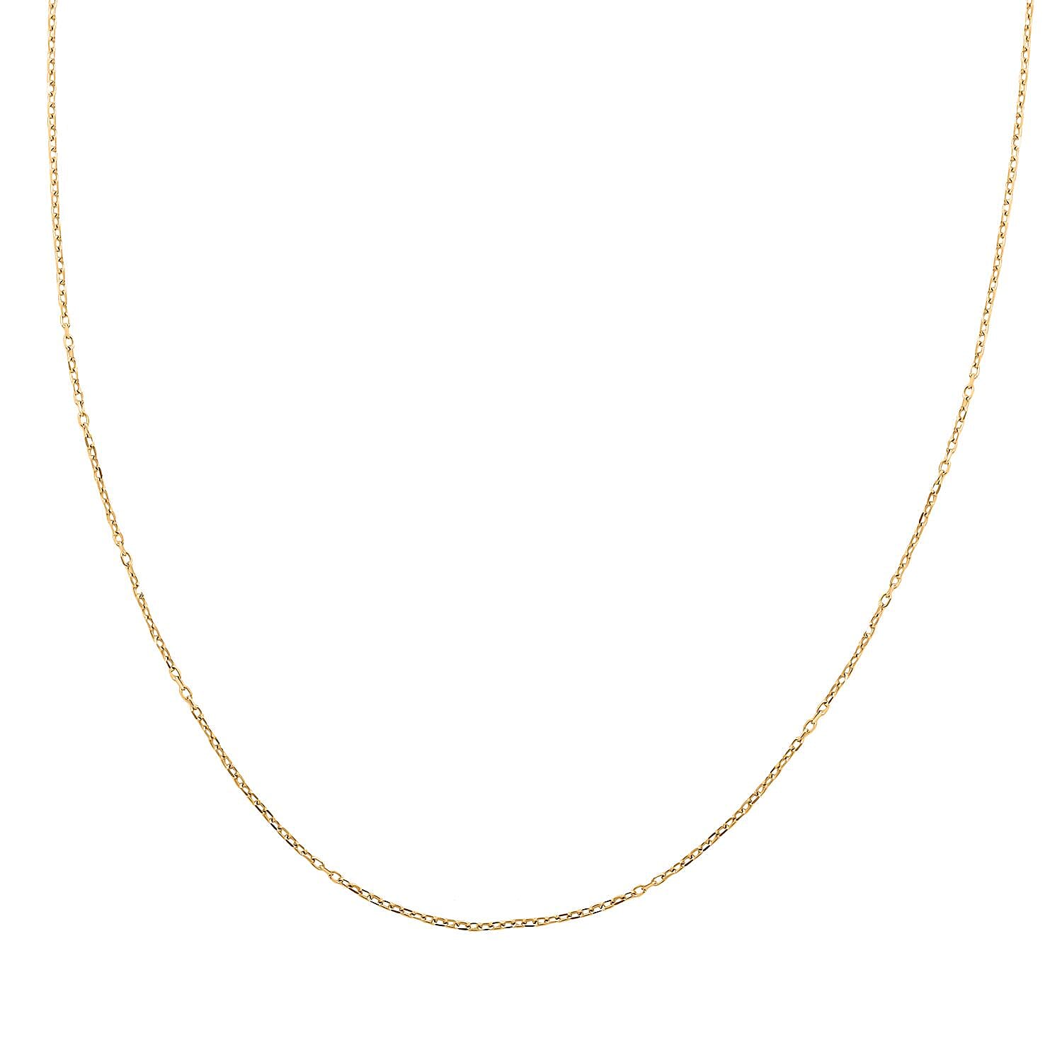 Ankur Treasure Chest 18K Yellow Gold Cable Chain Necklace 16 Inches 1.70 Grams