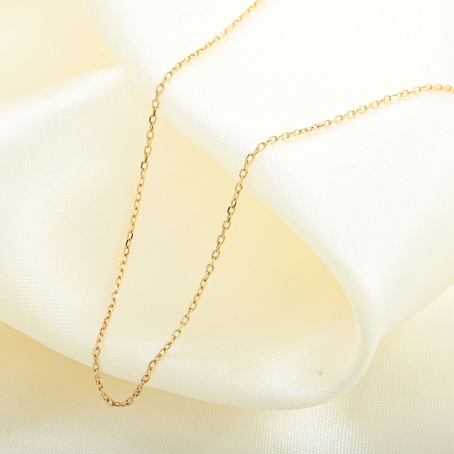Ankur Treasure Chest 18K Yellow Gold Cable Chain Necklace 16 Inches 1.70 Grams