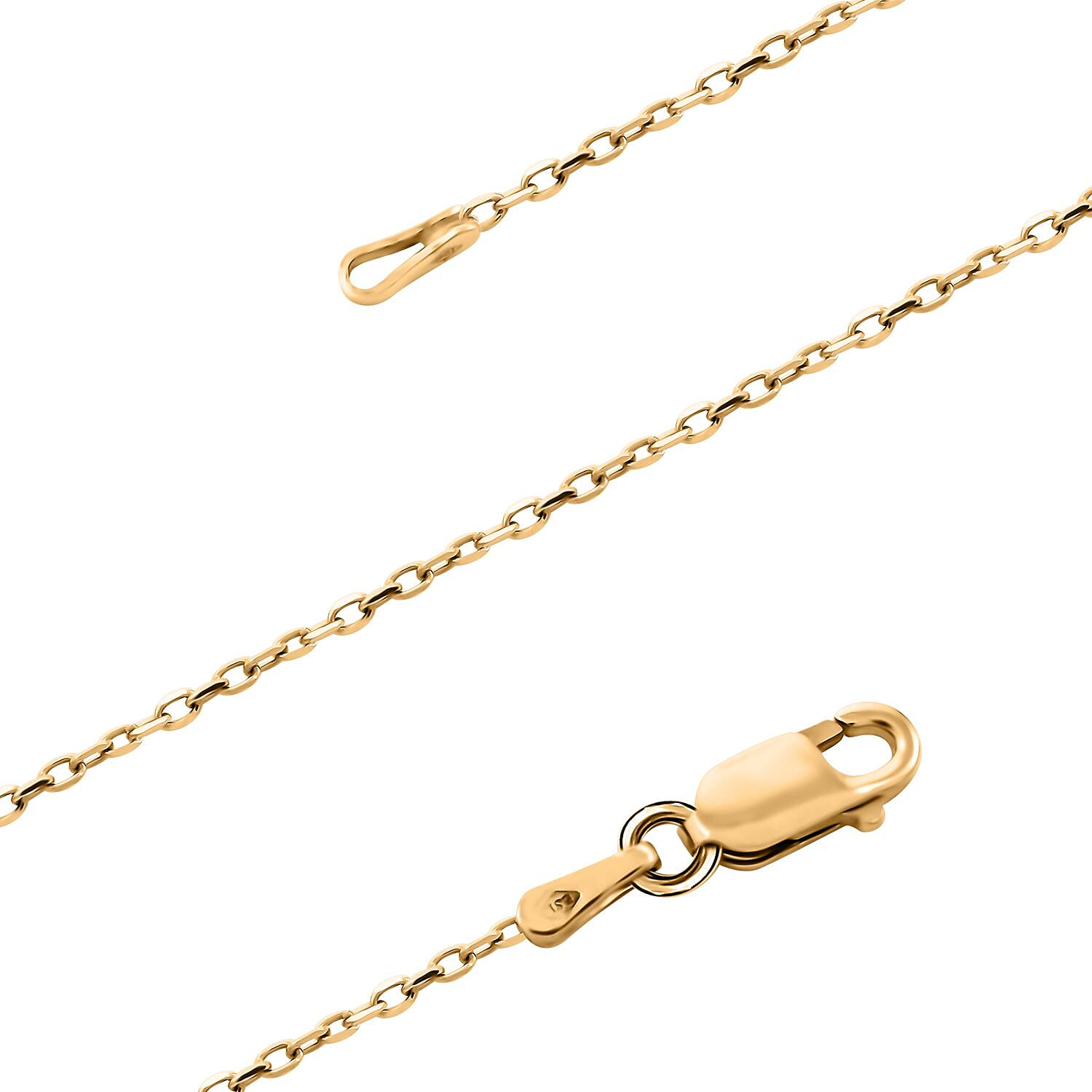 Ankur Treasure Chest 18K Yellow Gold Cable Chain Necklace 16 Inches 1.70 Grams