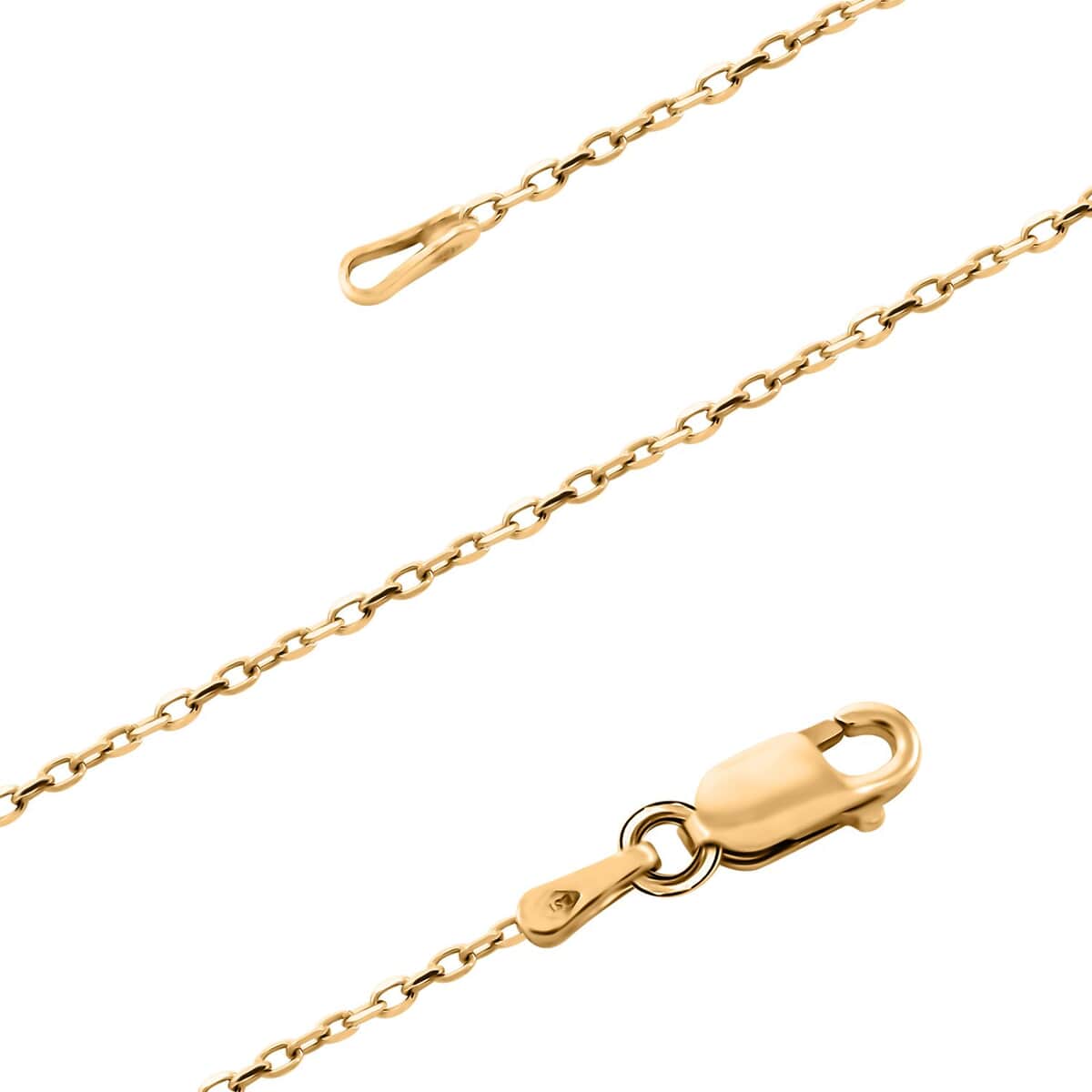 18K Yellow Gold Anchor Chain Necklace 16 Inches 1.70 Grams image number 2