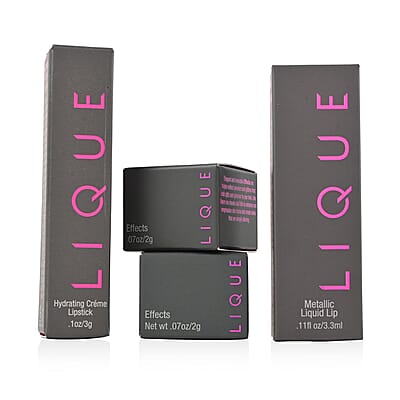 Closeout Lique 4 Piece Makeup Set (Liquid Lip, Lipstick, & Effect Powders)