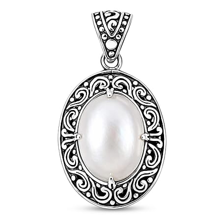 White Mabe Pearl / 925 Silver / Standard - Product card gallery slide 1 (10176797376825)