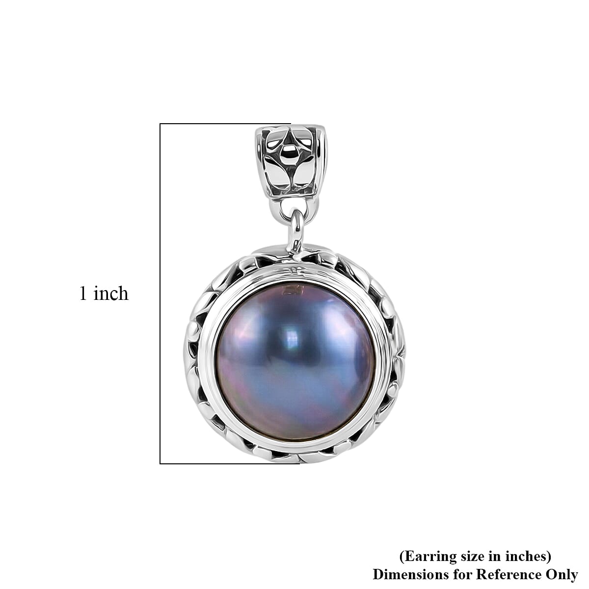 Bali Legacy Blue Mabe Pearl Earrings in Sterling Silver image number 5