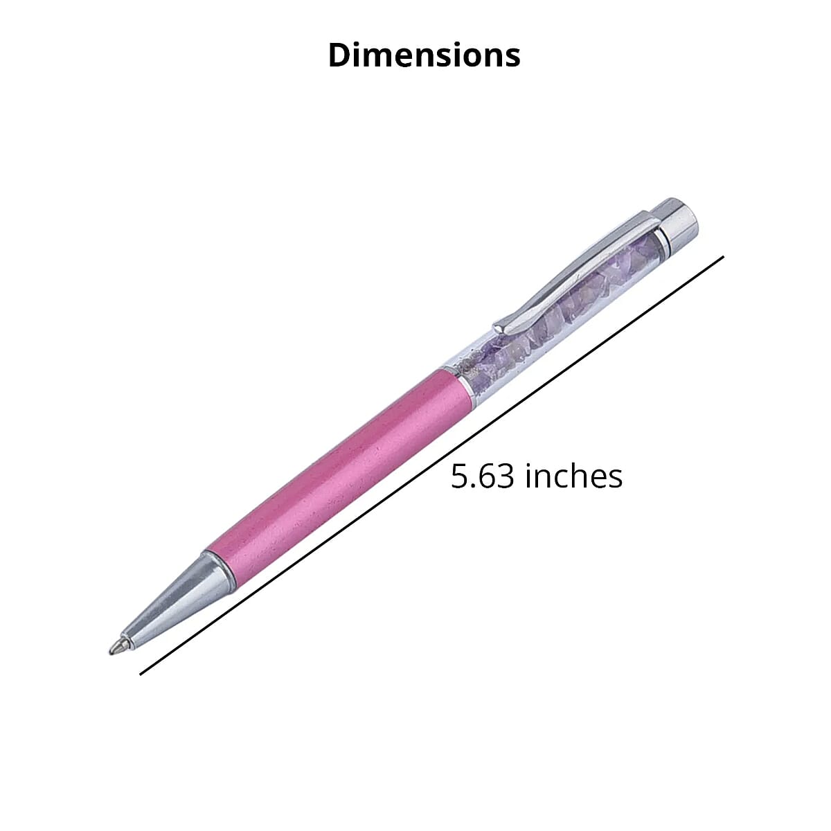 Set of 2 Amethyst Pen and 4 Replacement Ink with Gift Box image number 2