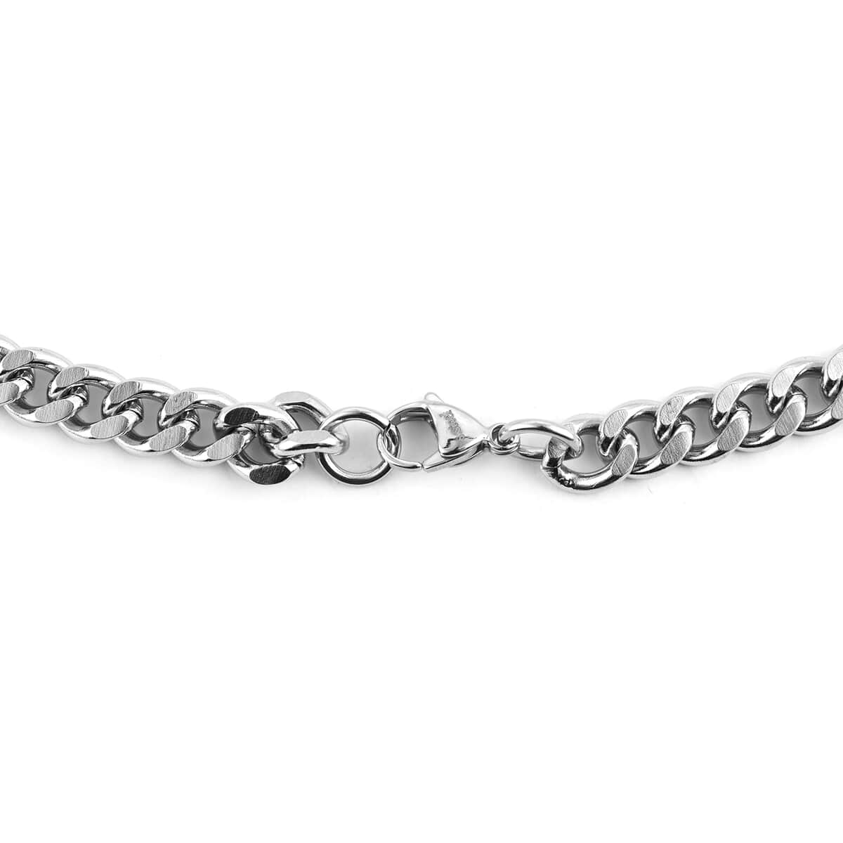 Curb Necklace 24 Inches in Stainless Steel 72.20 Grams image number 1