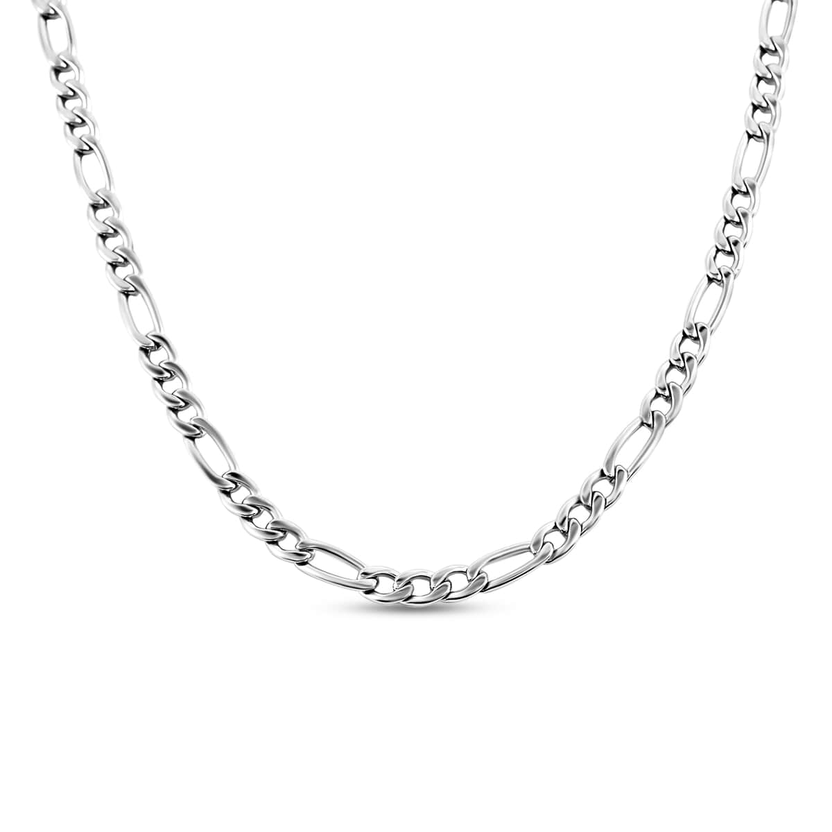 Figaro Necklace 20 Inches in Stainless Steel 17.80 Grams image number 0