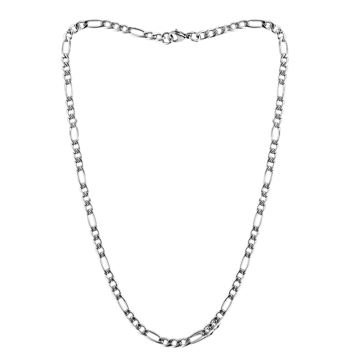 Figaro Necklace 20 Inches in Stainless Steel 17.80 Grams image number 2