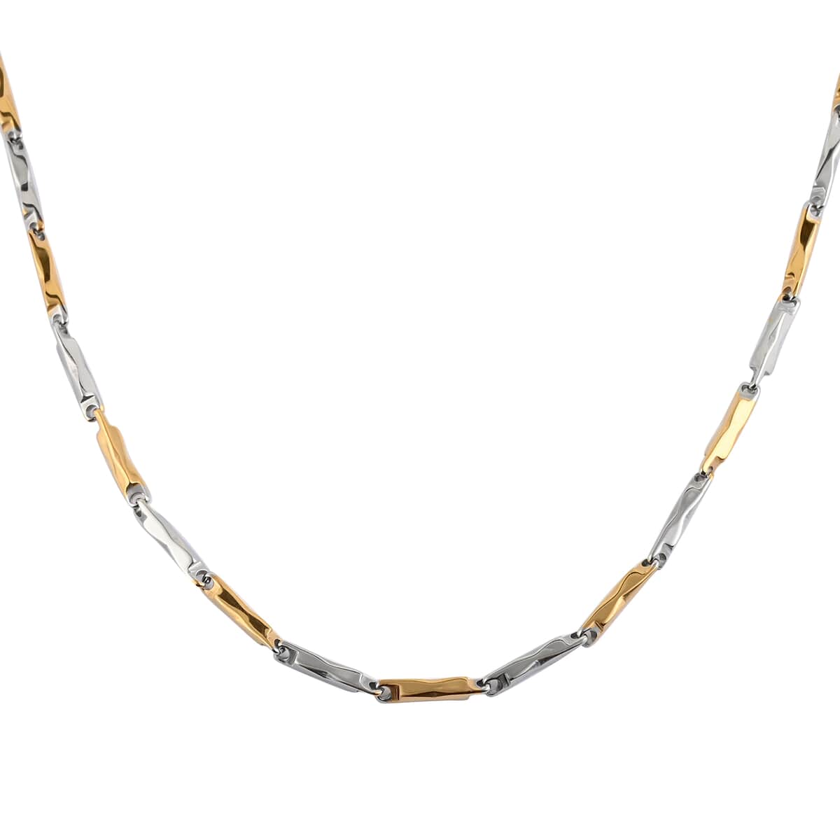 Rolo Necklace 24 Inches in ION Plated Yellow Gold and Stainless Steel 17 Grams image number 0