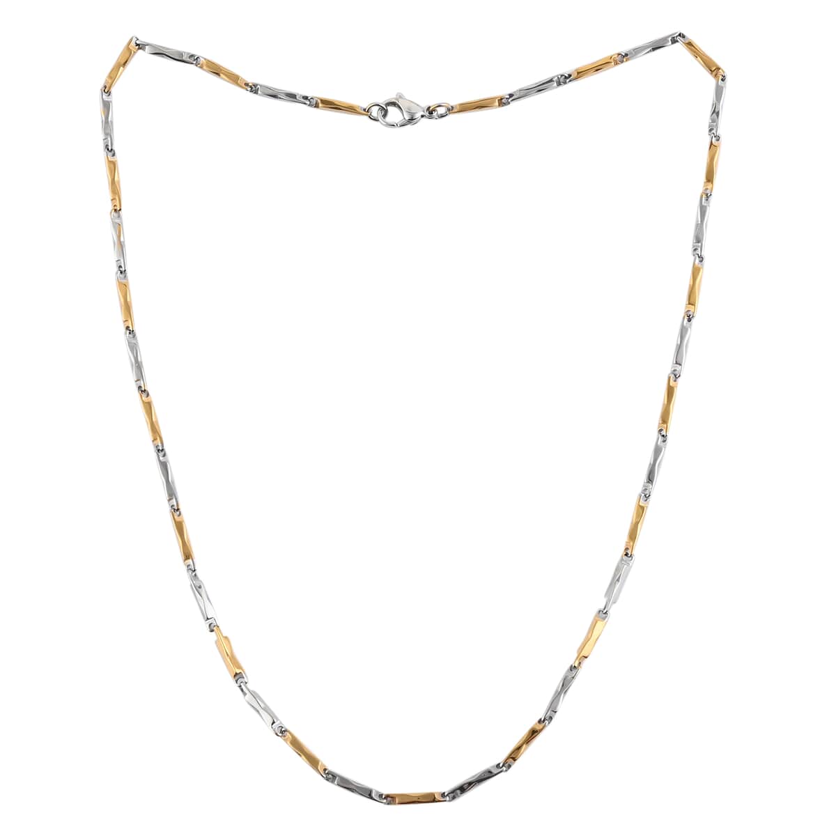 Rolo Necklace 24 Inches in ION Plated Yellow Gold and Stainless Steel 17 Grams image number 2