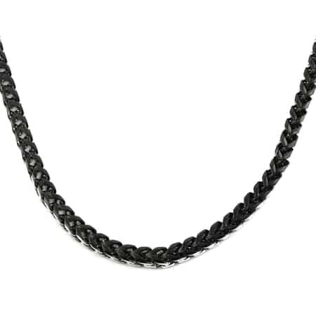 Curb Necklace 24 Inches in ION Plated Black and Stainless Steel 72.40 Grams image number 0