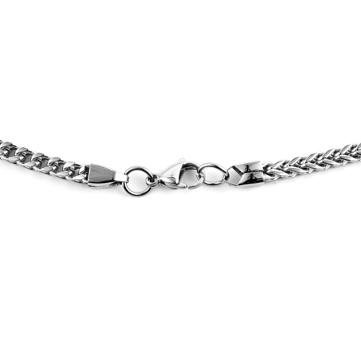 Curb Necklace 24 Inches in Stainless Steel 41.40 Grams image number 1