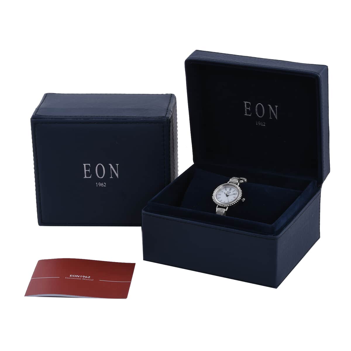 Bali Legacy Eon 1962 Swiss Movement Water Resistant MOP Dial Bracelet Watch in Sterling Silver (7.50 In) image number 6