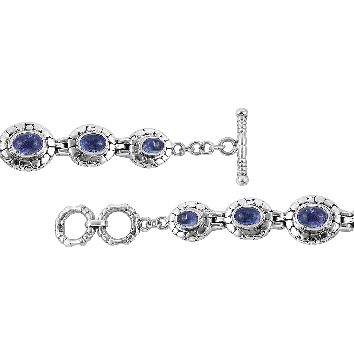 Bali Legacy EON 1962 Tanzanite Swiss Movement Water Resistant MOP Dial Watch in Sterling Silver (7.50 in) 8.30ctw image number 4