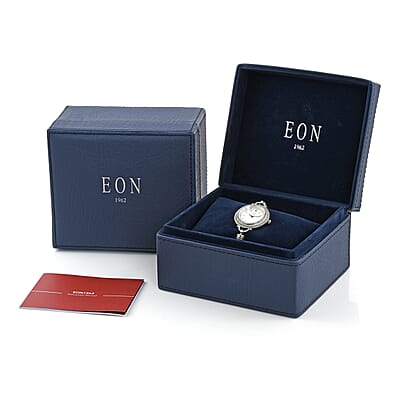 Bali Legacy Eon 1962 Swiss Movement Water Resistant Bracelet Watch with MOP Dial in Sterling Silver (7.50 In)
