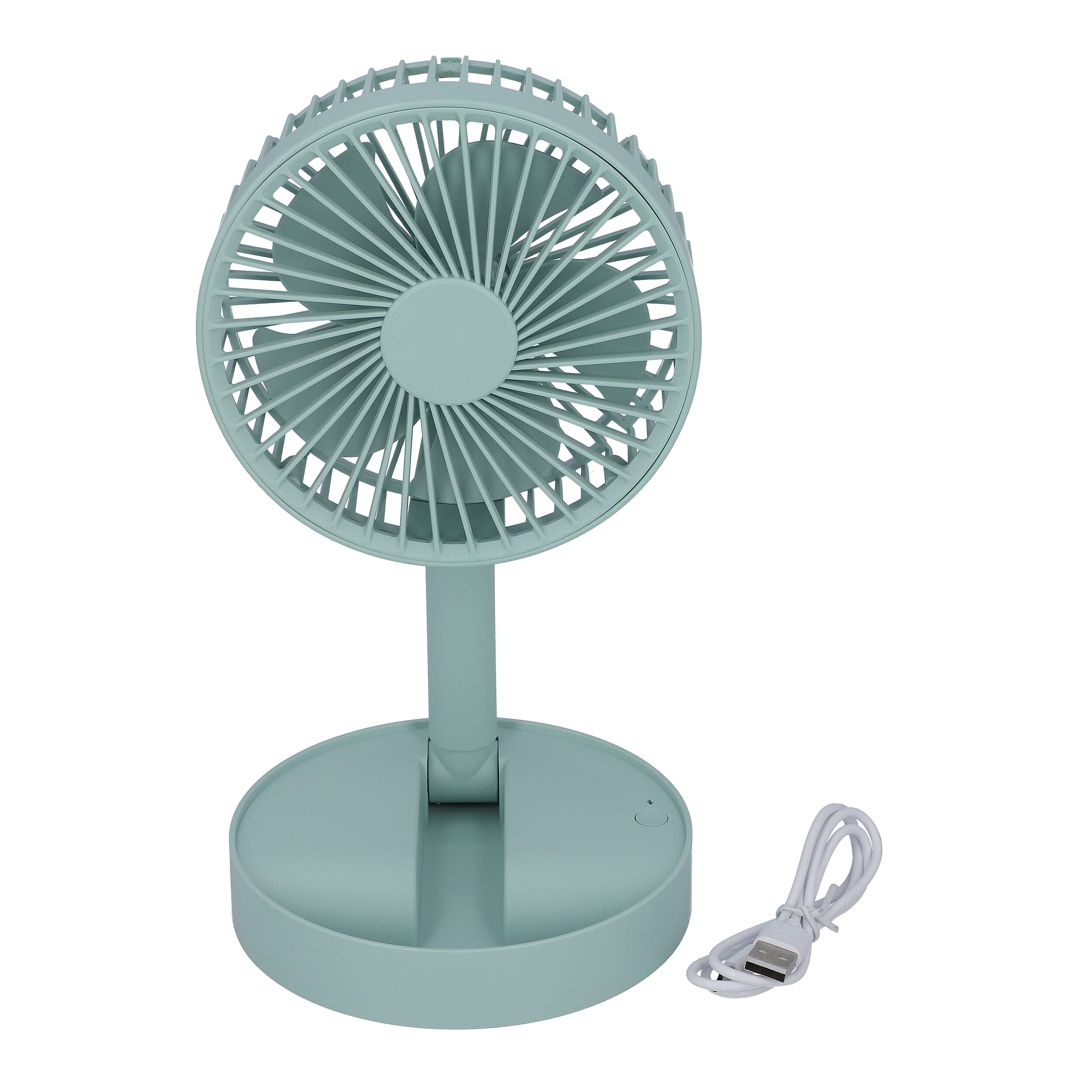Homesmart Foldable USB Desk Fan with Adjustable 3 Wind Speeds - Blue (1200 mAh, 2W)