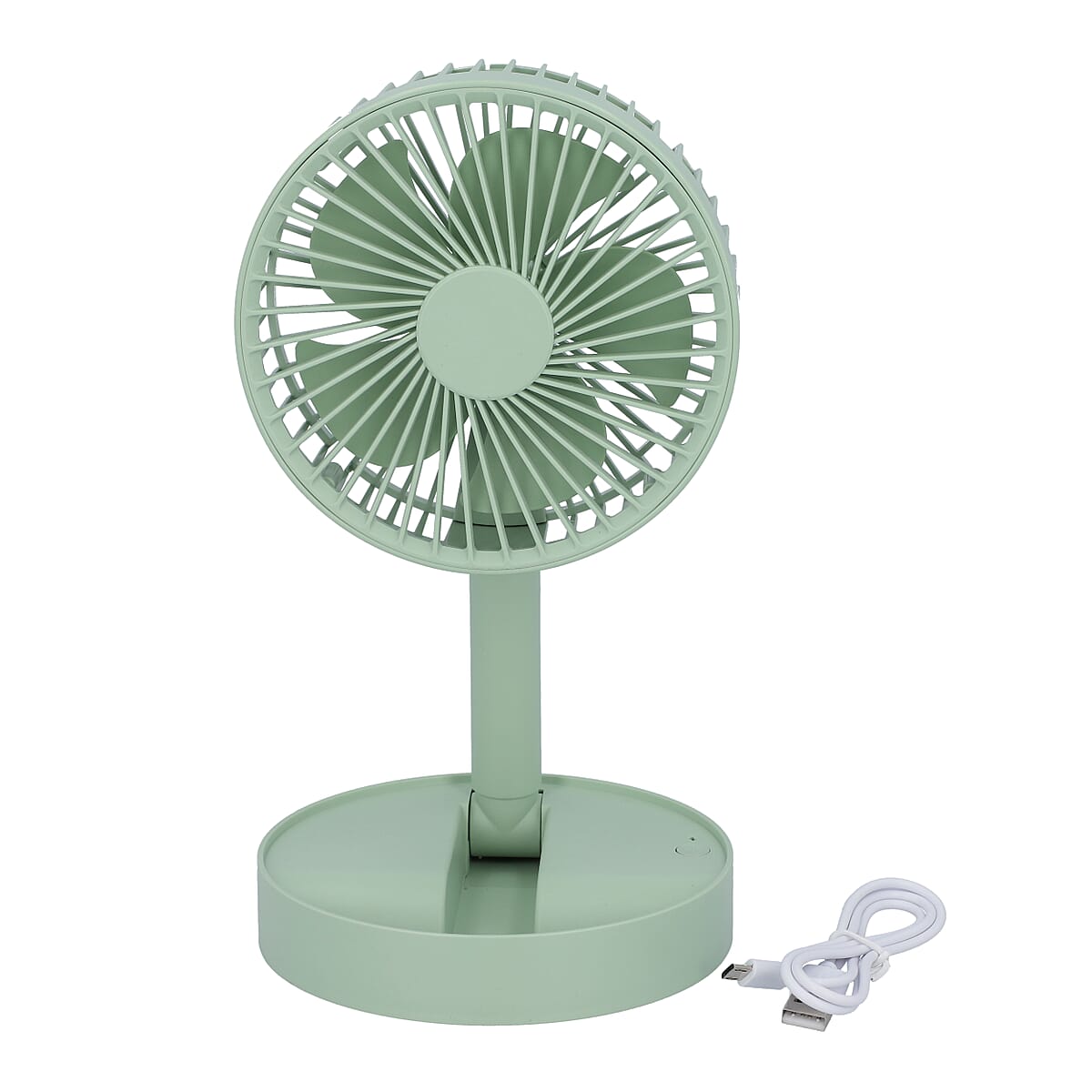 Homesmart Foldable USB Desk Fan with Adjustable 3 Wind Speeds - Green (1200 mAh, 2W) image number 4