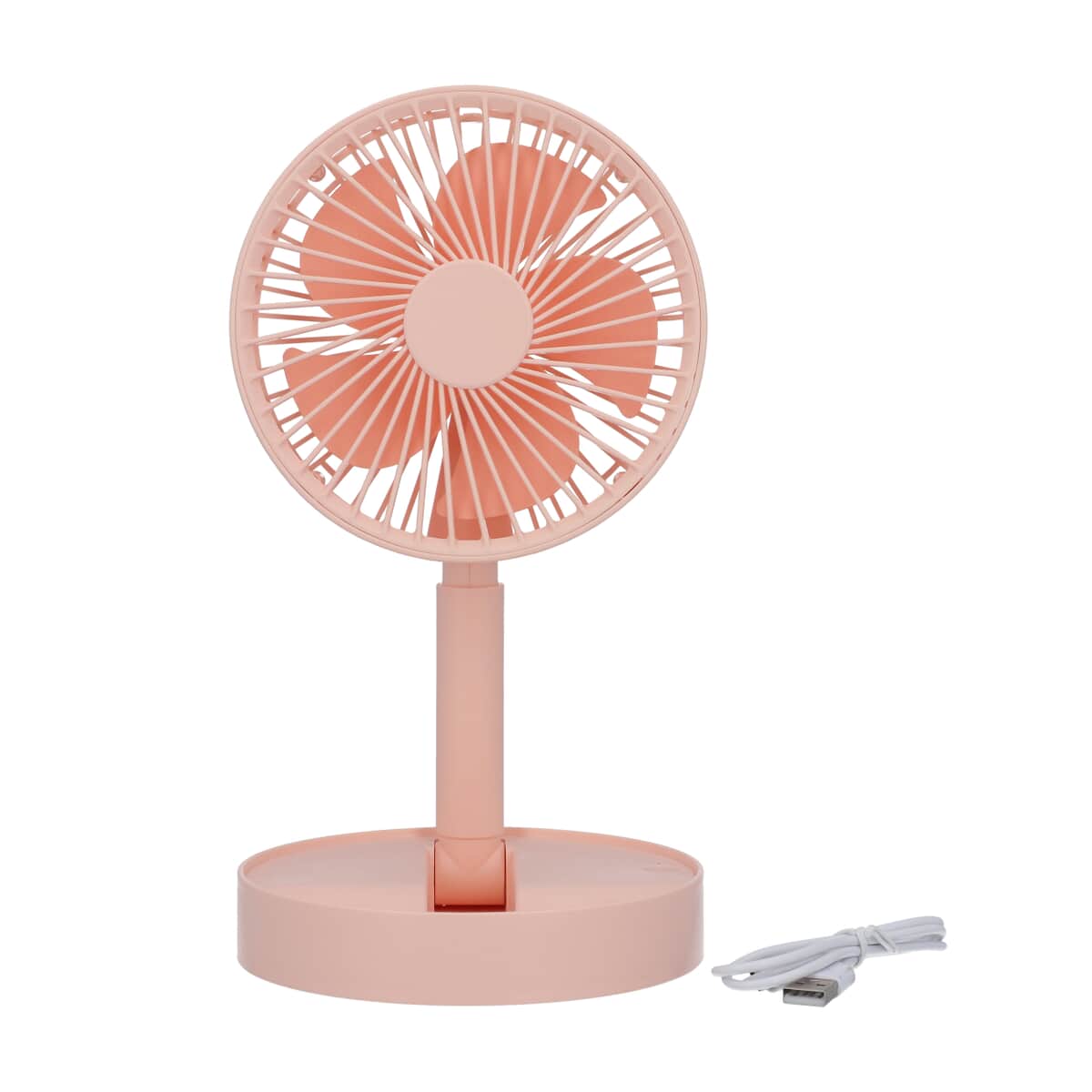 Homesmart Foldable USB Desk Fan with Adjustable 3 Wind Speeds - Pink (1200 mAh, 2W) image number 4