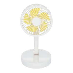 Homesmart Foldable USB Desk Fan with Adjustable 3 Wind Speeds - White (1200 mAh, 2W)