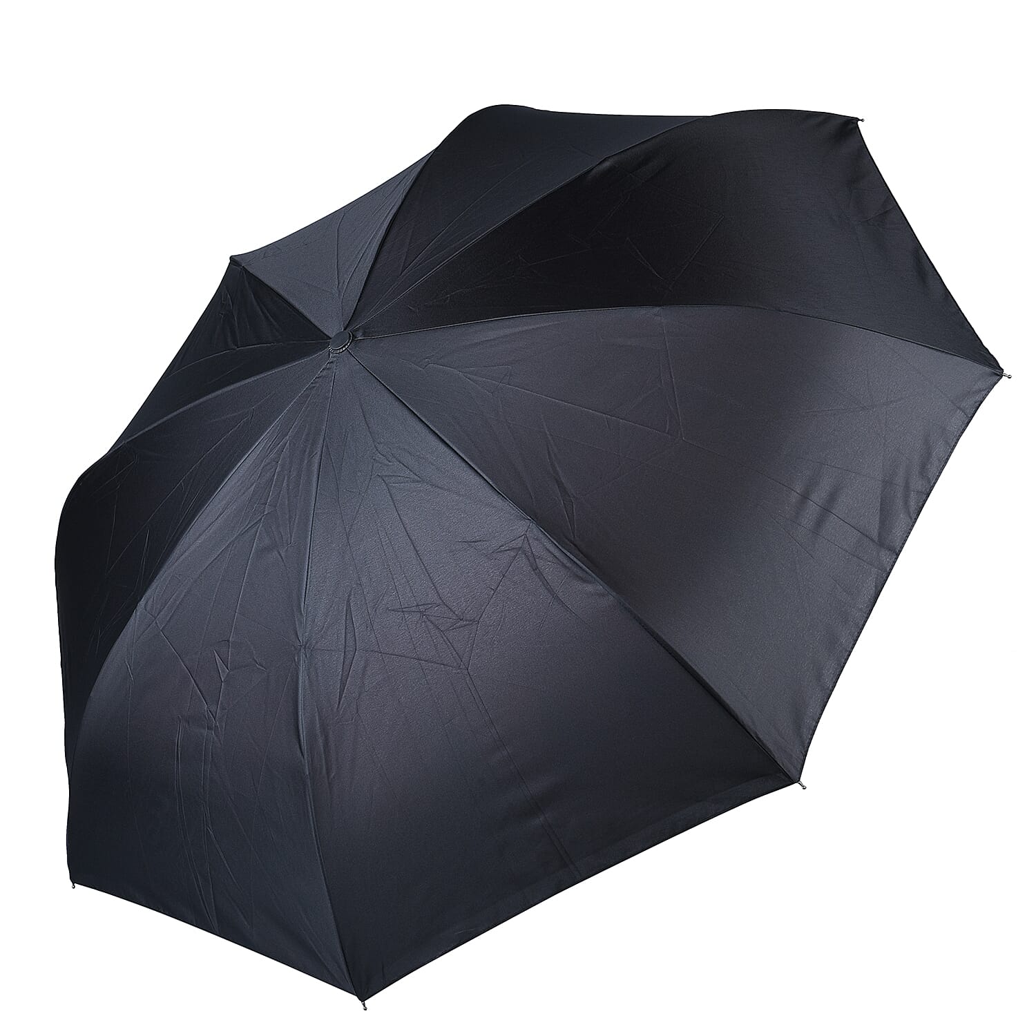 Homesmart Purple and White Floral Pattern Double Layer Canopy Inverted Umbrella - 42 Inches Diameter