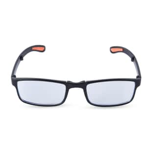 Foldable Anti-Blue Light Glasses with Testing kit - Black & Faux Leather