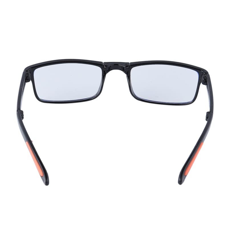 Foldable Anti-Blue Light Glasses with Testing kit - Black & Faux Leather