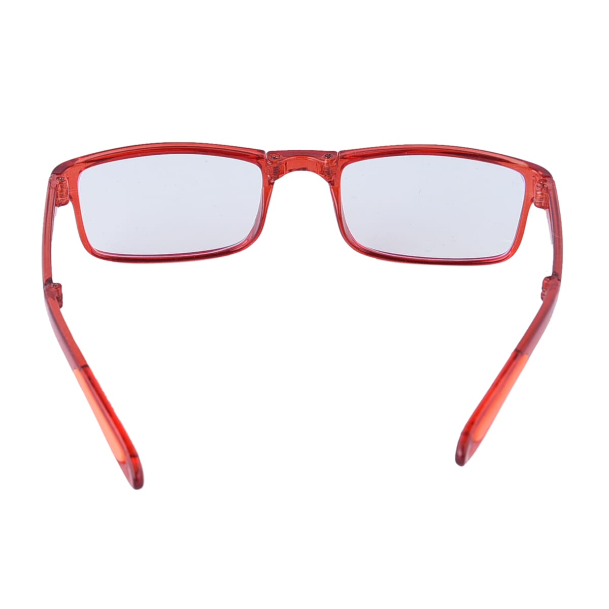 Foldable Anti-Blue Light Glasses with Testing kit - Red & Faux Leather image number 2