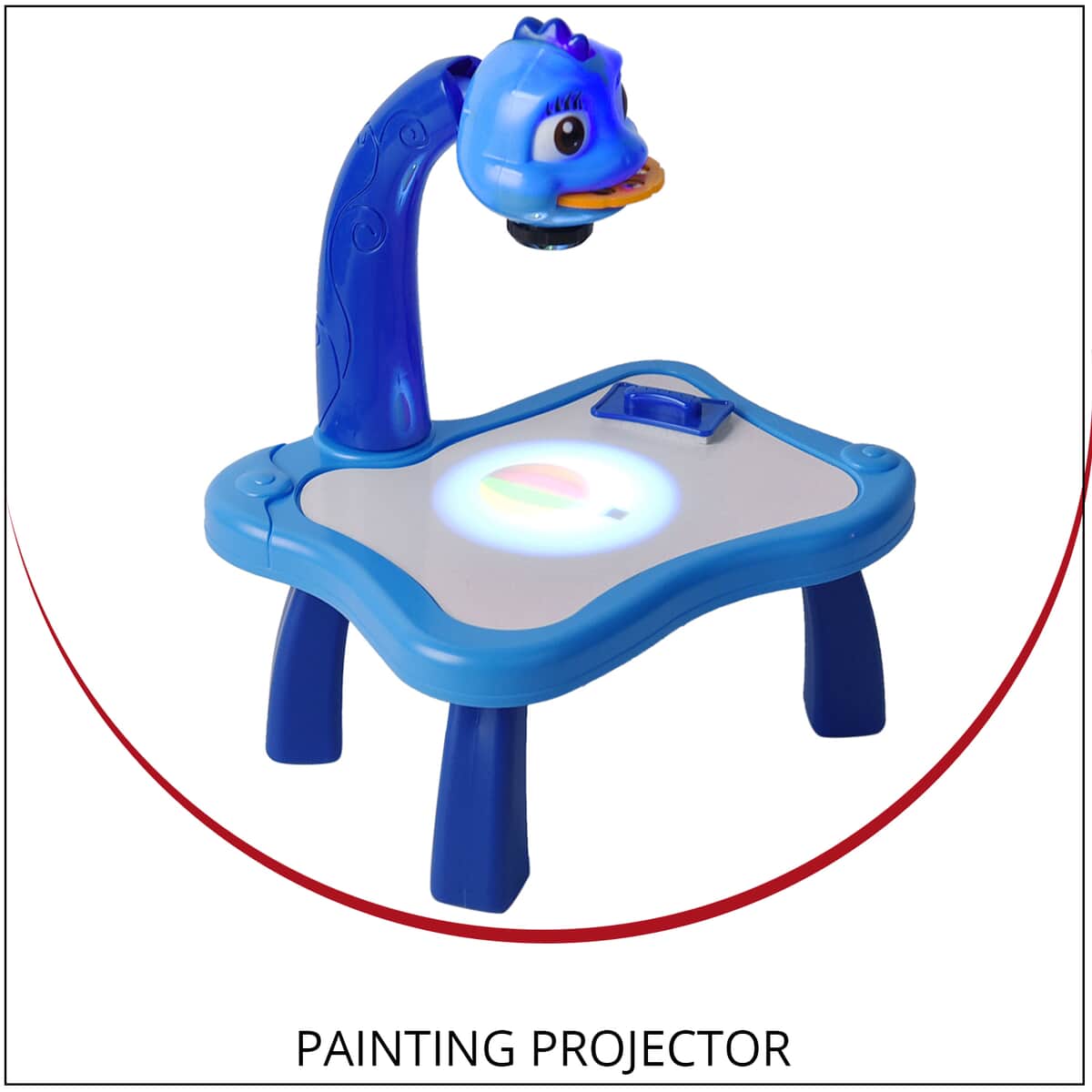 Blue Painting Projector (Including: 1 Painting Board, 3 Lantern Slides, 12 Water Pen, 1 Book, and 1 Clean Brush) image number 1