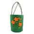 Green Embroidered with Floral Handmade Pandan Woven Basket Bag image number 0