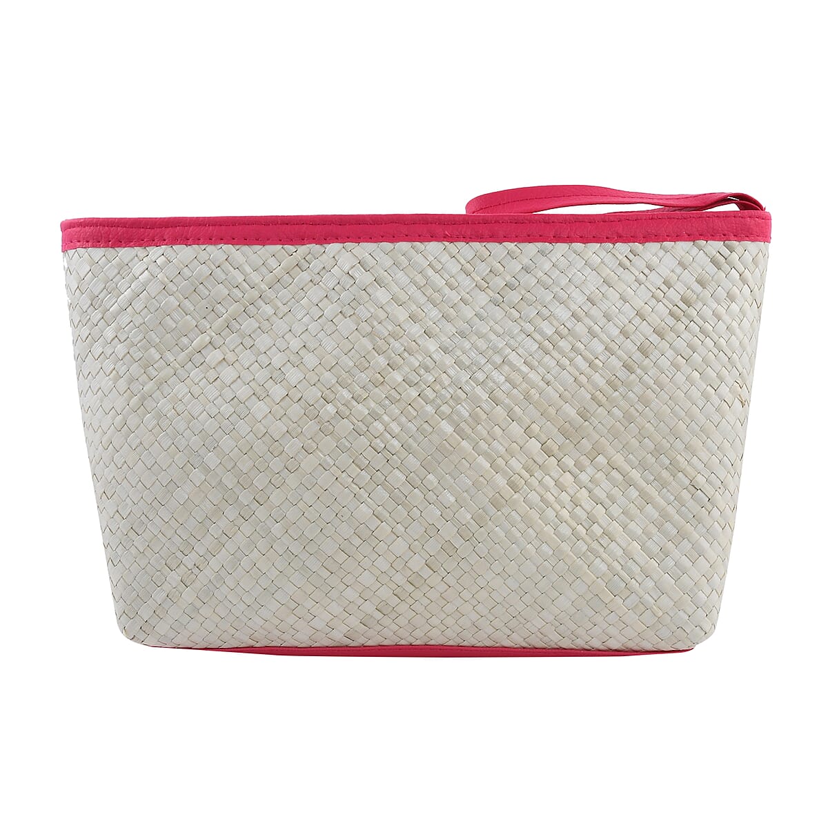 Handmade Nature Color Heart Pattern Pandan Woven Pouch , Women's Coin Pouch , Designer Coin Purse Wallet image number 2