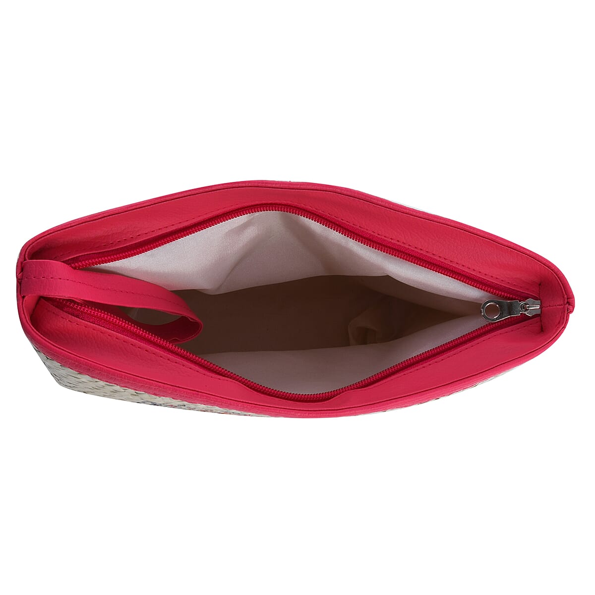 Handmade Nature Color Heart Pattern Pandan Woven Pouch , Women's Coin Pouch , Designer Coin Purse Wallet image number 4