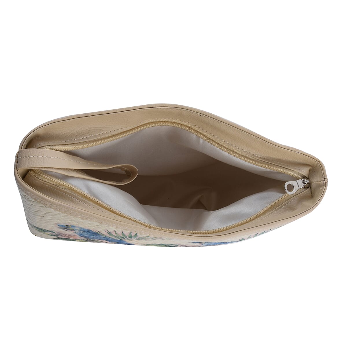 Handmade Nature Color Parrot Pattern Pandan Woven Pouch | Women's Coin Pouch | Designer Coin Purse Wallet image number 4