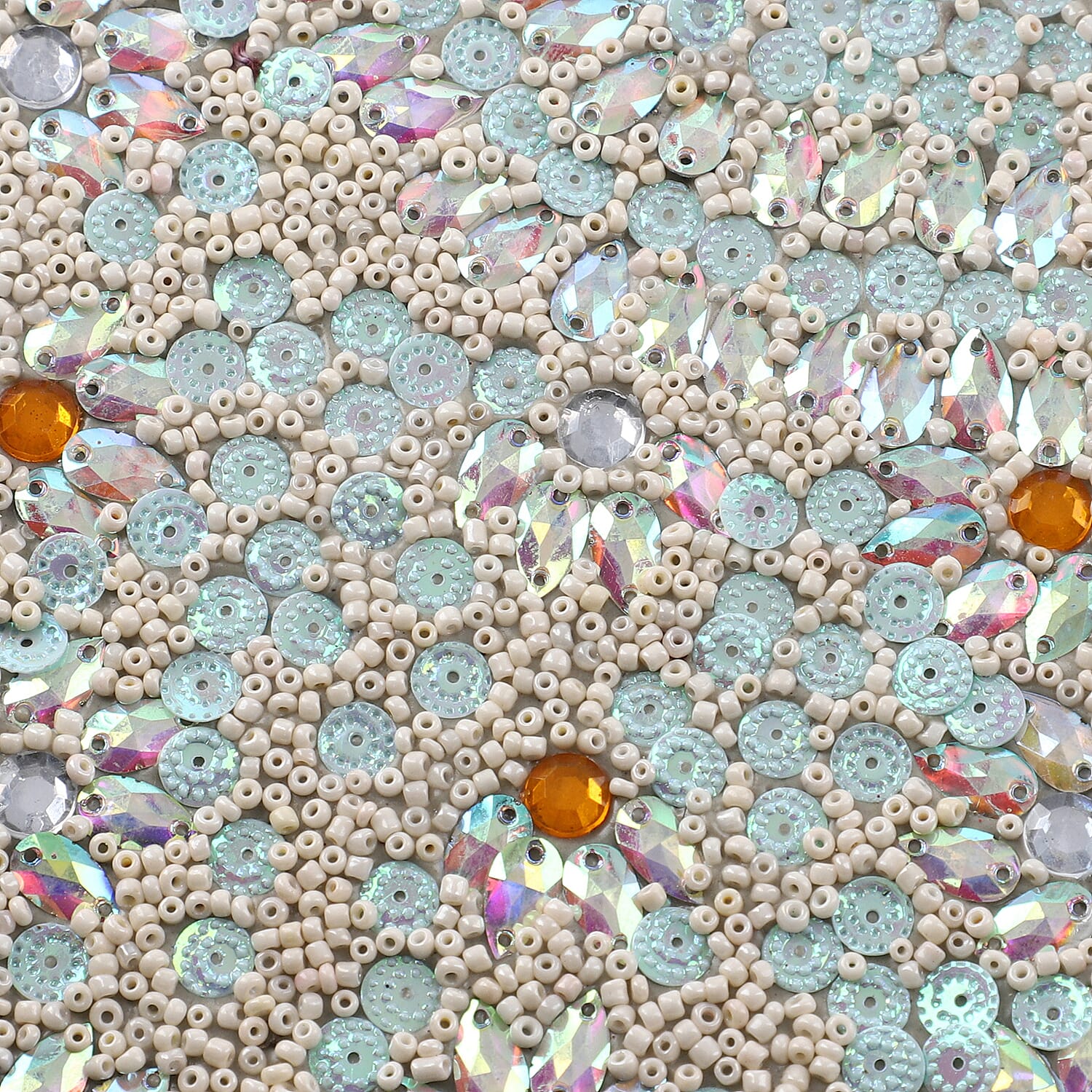 Set of 3 Cream & light Blue Bedazzled Diary