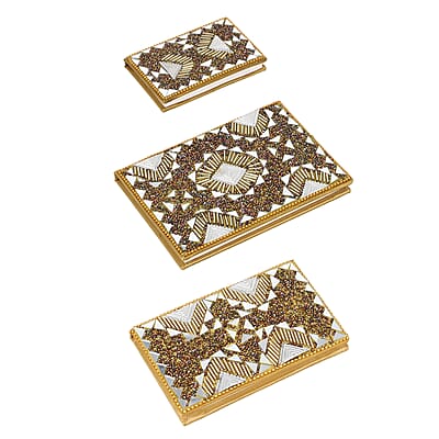 Set of 3 Golden Bedazzled Diary