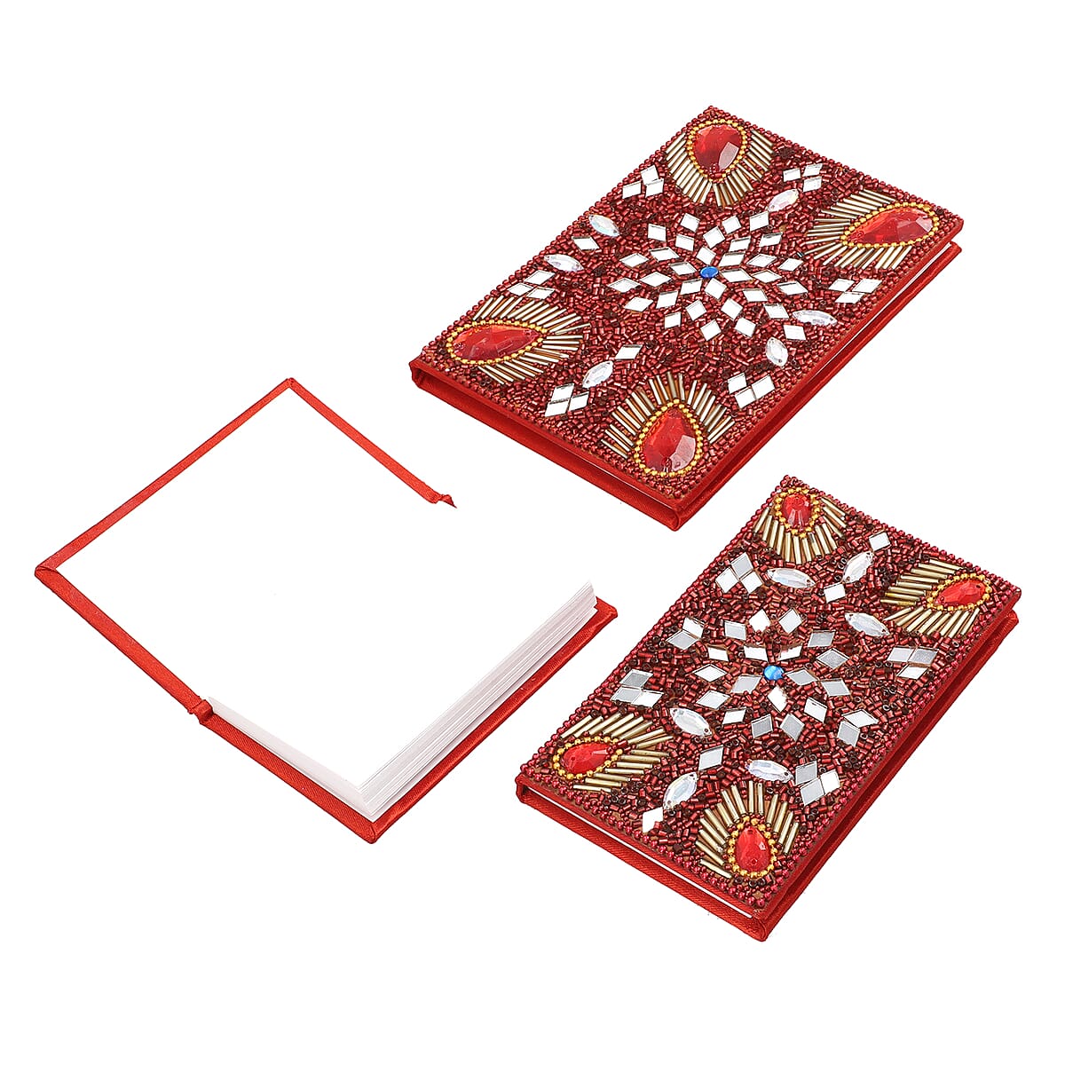 Set of 3 Red Bedazzled Diary image number 2