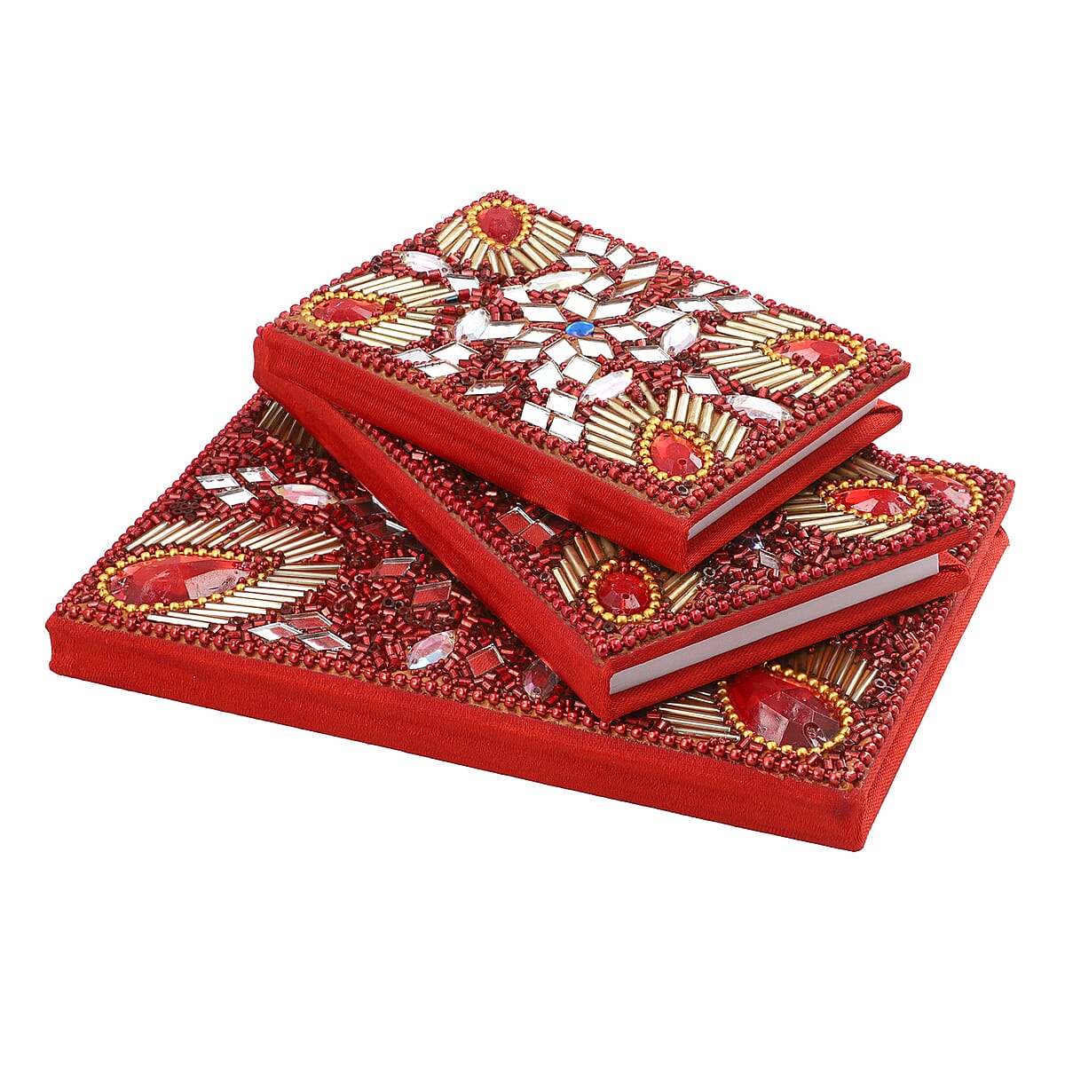 Set of 3 Red Bedazzled Diary image number 3