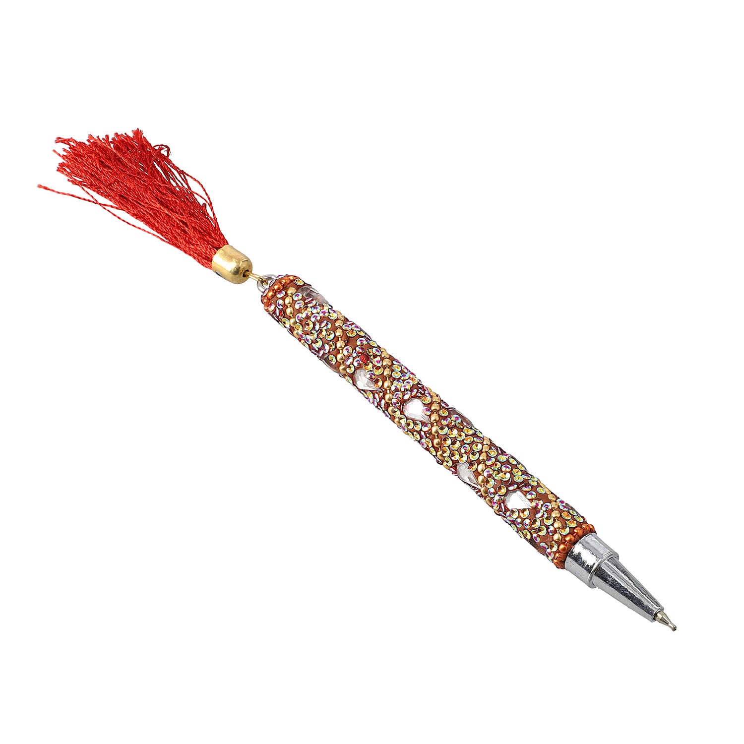 Set of 5 Gift Set - Multi Color Beaded Pens with Tassels